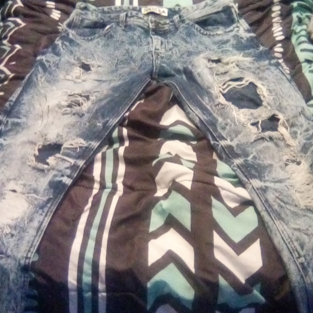 Pants with patches